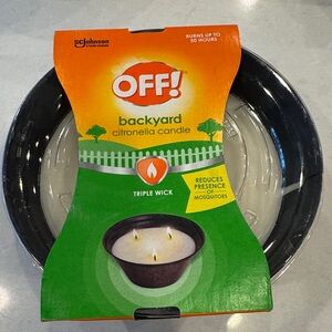 Triple Wick Citronella Candle - Black